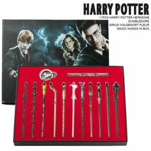 New 11 PCS Harry Potter Hermione Dumbledore Voldemort Magic Wands Hallow…